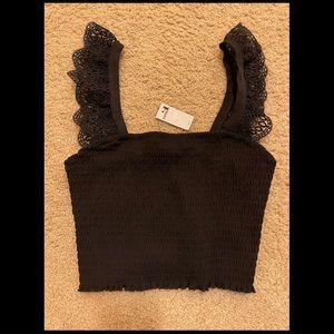 Express Black Crop Top